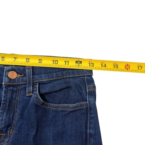 J Brand for Theory Dark Indigo Blue Mid Rise Slim Boyfriend Leg Jeans Size 23 - Picture 10 of 11